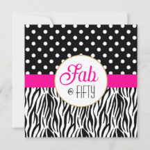 Modern Bold Fifty & Fabulous 50th Birthday Party 