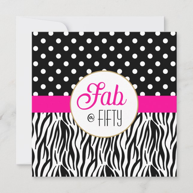 Modern Bold Fifty & Fabulous 50th Birthday Party  (Framsida)