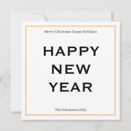 Modern Bold Holiday Card | Custom Text Minimalist  Julkort