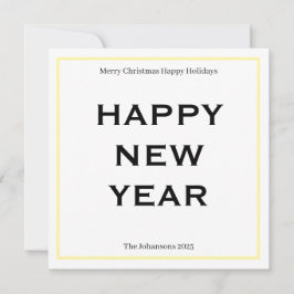 Modern Bold Holiday Card | Custom Text Minimalist  Julkort