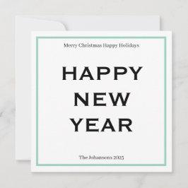 Modern Bold Holiday Card | Custom Text Minimalist  Julkort