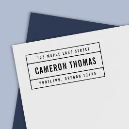 Modern Bold Namn-Returadress vid gränsen Självfärgande Stämpel