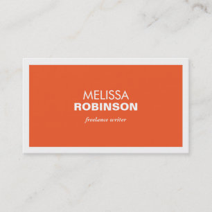 MODERN & BOLD - Orange/Vit Visitkort