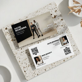 Modern Bold Personal Fitness Trainer Coach Photos Visitkort