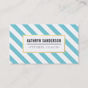 MODERN BOLD rand guld logotyp emblem aqua blue Visitkort