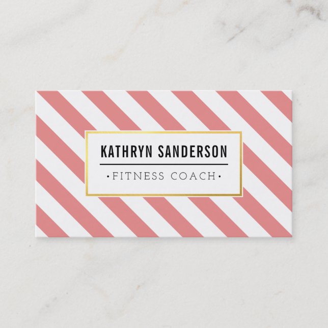 MODERN BOLD rand guld logotyp  emblem rosa av kora Visitkort (Framsida)