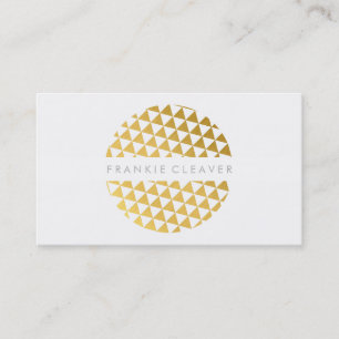 MODERN BOLD SPOT geo triangle mönster guld foil Visitkort