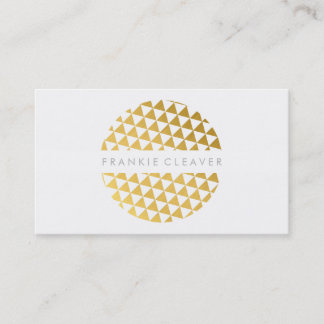 MODERN BOLD SPOT geo triangle mönster guld foil Visitkort