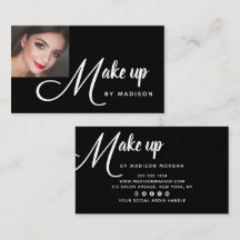 Modern Bold White Script Photo Makeup