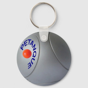 Modern boll av stålpetanque nyckelring