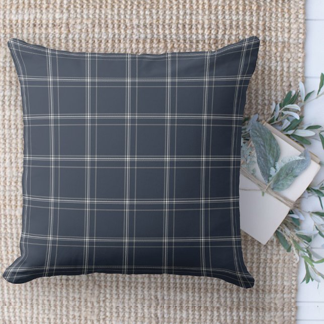Modern bondhus Blue och Vita Play Couch Kudde (throw pillow farmhouse pillows country plaid throw pillow  blue)