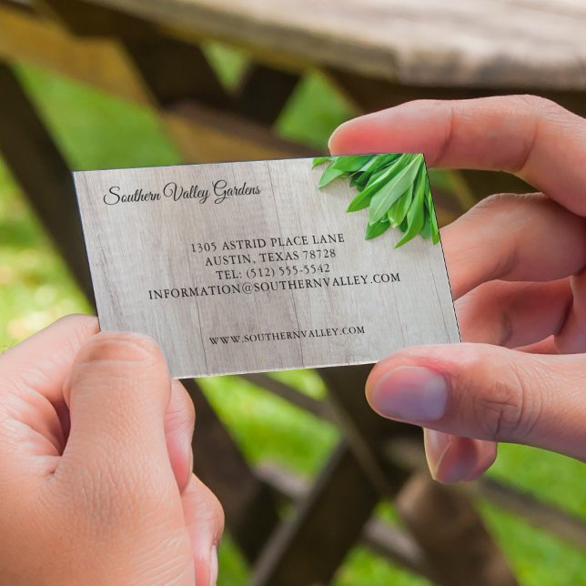 Modern bondmarknad Botanist eller Florist Magnetiska Visitkort (Skapare uppladdad)