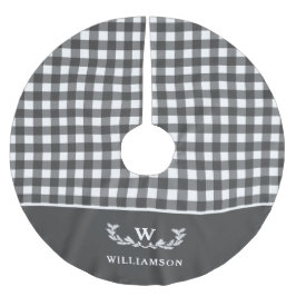 Modern bonhouse Buffalo Play Monogram Namn Julgransmatta Borstad Polyester