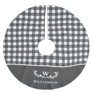 Modern bonhouse Buffalo Play Monogram Namn Julgransmatta Borstad Polyester