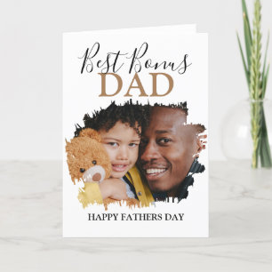 Modern Bonus Pappa Photo Fars dag Helgdag Card Helgkort