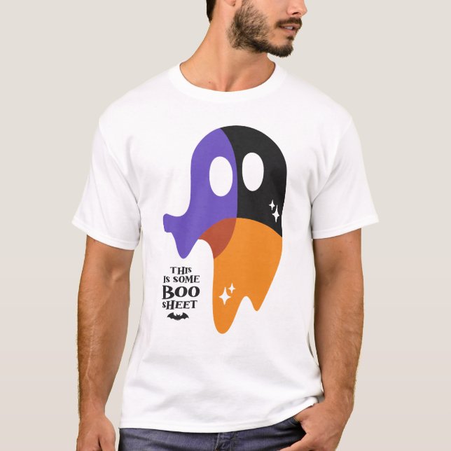 Modern Boo Lakan - roligt Ghost Halloween-utseende T Shirt (Framsida)