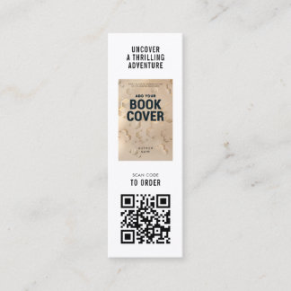 Modern Book Launch Author Photo Mini Bookmark Card Mini Visitkort