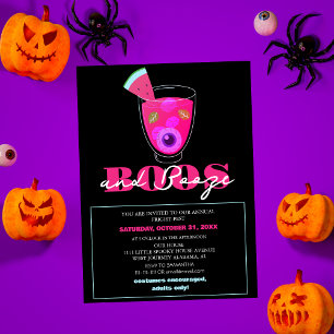 Modern Boos och sprit Endast vuxna Halloweenfest Inbjudningar