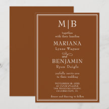 Modern Bord Minimalistisk Boho Brun Bröllop