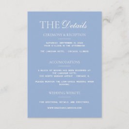 Modern Border Elegans Bröllopskort för Detaljer Tilläggskort