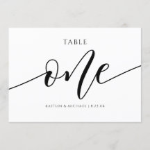 Modern Bordsnummer Calligraphy - 1