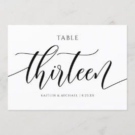 Modern Bordsnummer Calligraphy - 13