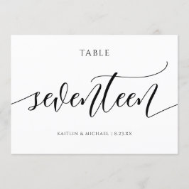 Modern Bordsnummer Calligraphy - 17