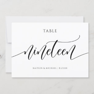 Modern Bordsnummer Calligraphy - 19