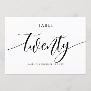 Modern Bordsnummer Calligraphy - 20