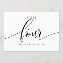 Modern Bordsnummer Calligraphy - Bröllop - 4