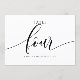 Modern Bordsnummer Calligraphy - Bröllop - 4