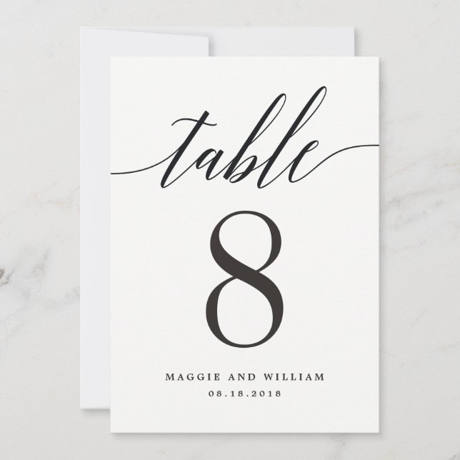Modern Bordsnummer Card (Framsida)
