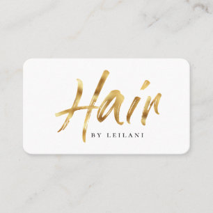 Modern borstad Guld Hair Stylist Visitkort