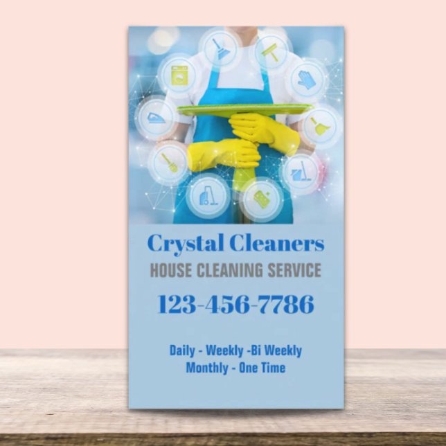 Modern bostadshushållare, mätartjänst visitkort (Modern Housekeeping Housekeeper Maid Service Business Card)