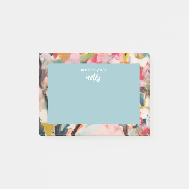 Modern Botanical Abstract Art Post-it Block (Framsida)