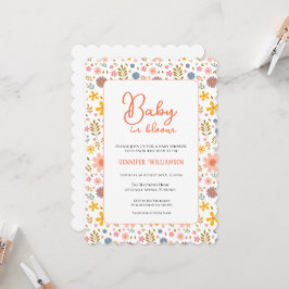 Modern Botanical Baby Shower invitation Inbjudningar