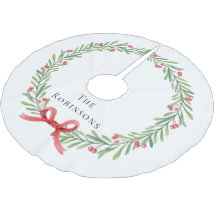 Modern Botanical Christmas Wreath 