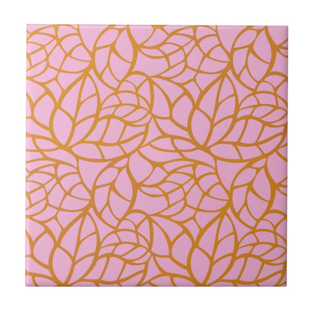 Modern Botanical Decorative Tile | Ceramic Tile Kakelplatta (Framsidan)