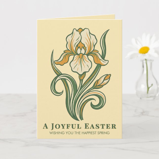 Modern Botanical Easter Blessings Kort (Liten växt)