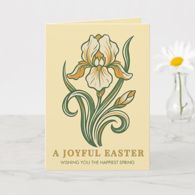 Modern Botanical Easter Blessings Kort (Liten växt)