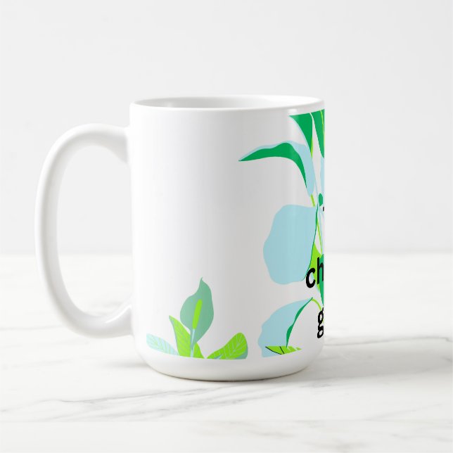 Modern Botanical Leaf  Kaffemugg (Vänster)
