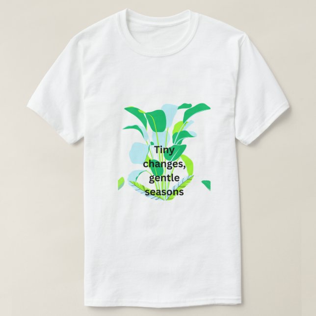Modern Botanical Leaf  T Shirt (Design framsida)