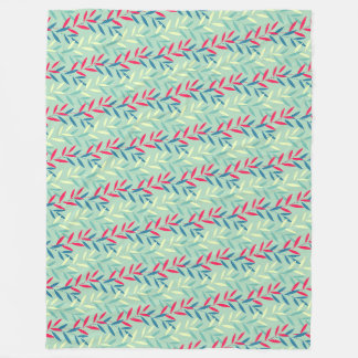 Modern Botanical Leaf Vines Seamless Pattern Art Fleecefilt