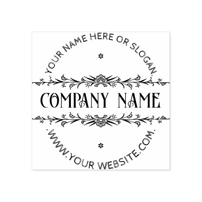 MODERN BOTANICAL RAM|Personlig business Logotyp Stämpel (Tryck)