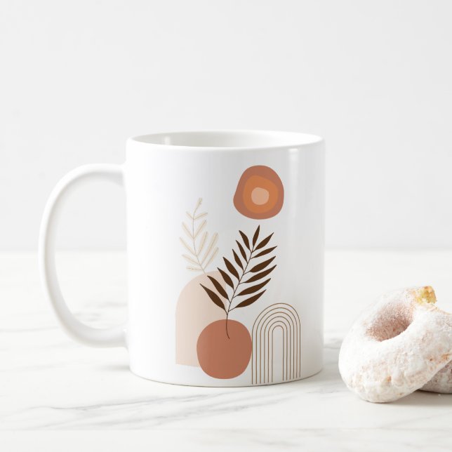 Modern Botanical Sunrise | Positive Vibes  Kaffemugg (Med munk)
