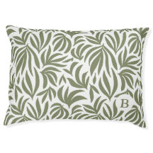 Modern botanik med monogram Snyggt Pet Bed