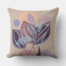 Modern botanisk Abstrakt Kudde