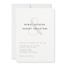 Modern botanisk bröllopsinbjudan