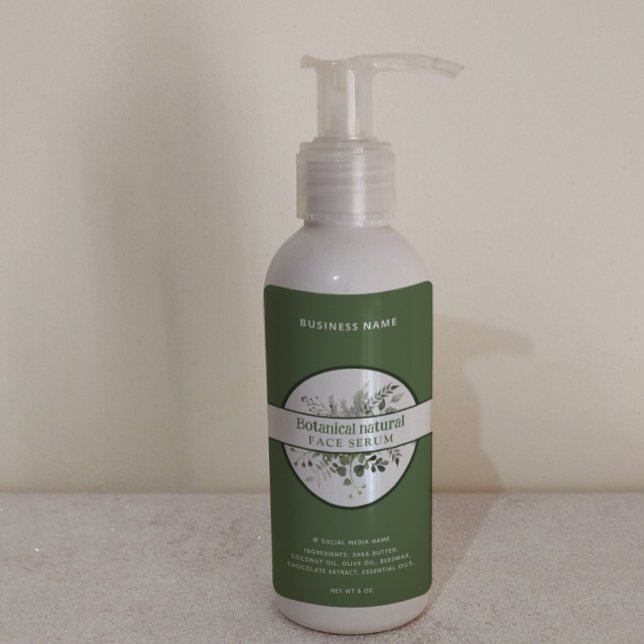 Modern botanisk elegant av grönt ursprung fraktsedel (Skapare uppladdad)