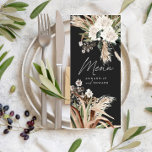 Modern botanisk elegant av pampas eucalyptus meny<br><div class="desc">Modern lada farm rustic botanical bohemian natural pampas gräs och eukalyptus botanical bröllop betalar av stationär meny. Vackra handtryckta vattenfärger i botaniska blommigtar och manustext. Modern på trender naturlig,  sage grönt,  rost,  terracotta,  brun och svart design.</div>